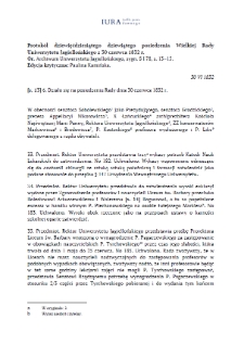 Minutes of the Ninety-Eighth Session of the Great Council of the Jagiellonian University of 28 May 1832
